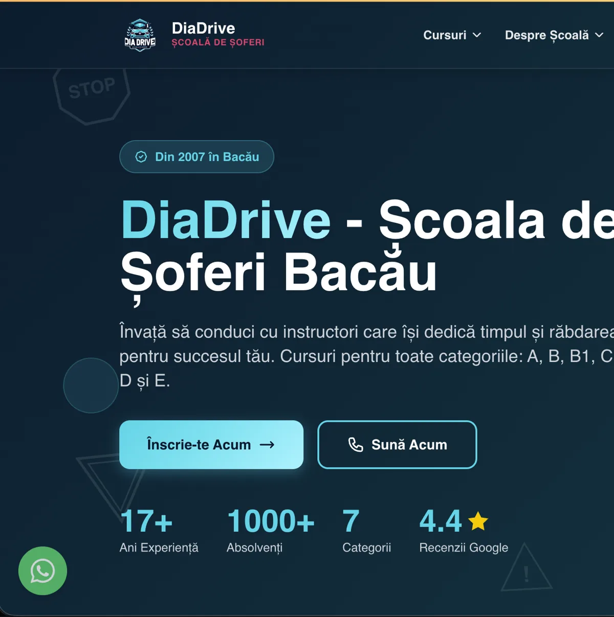 DIA Drive: Studiu de Caz Școală de Șoferi din Bacău